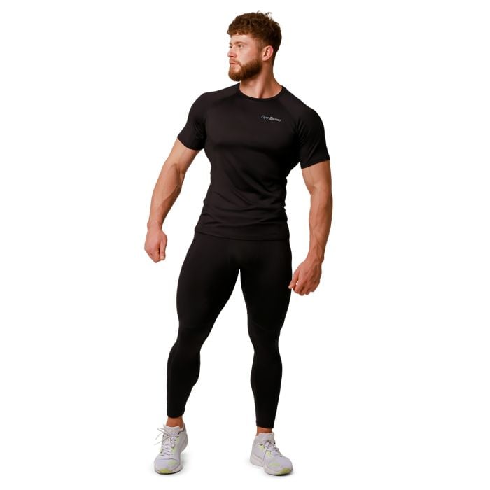 Legginsy do biegania Pulse Black - GymBeam L