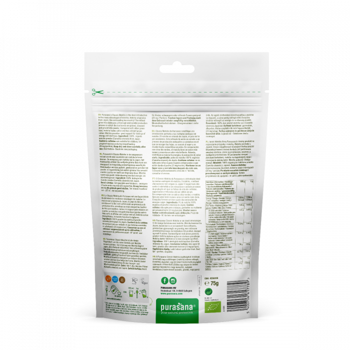 BIO Klasyczna Matcha Raw w Proszku - Purasana 75 g