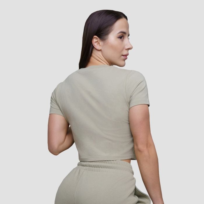 Damska koszulka Agile Cropped Sage - GymBeam L