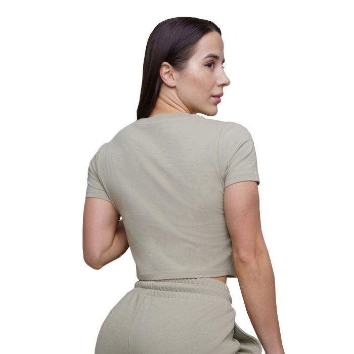 Damska koszulka Agile Cropped Sage - GymBeam L