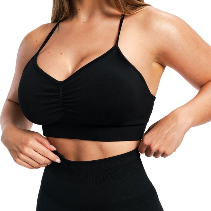 Biustonosz sportowy Sculpt Seamless Black - GymBeam M