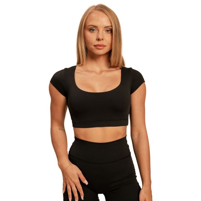 Damska koszulka Sense Cropped Black - BeastPink XS