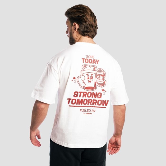 Koszulka Shaker Boxy White - GymBeam XL