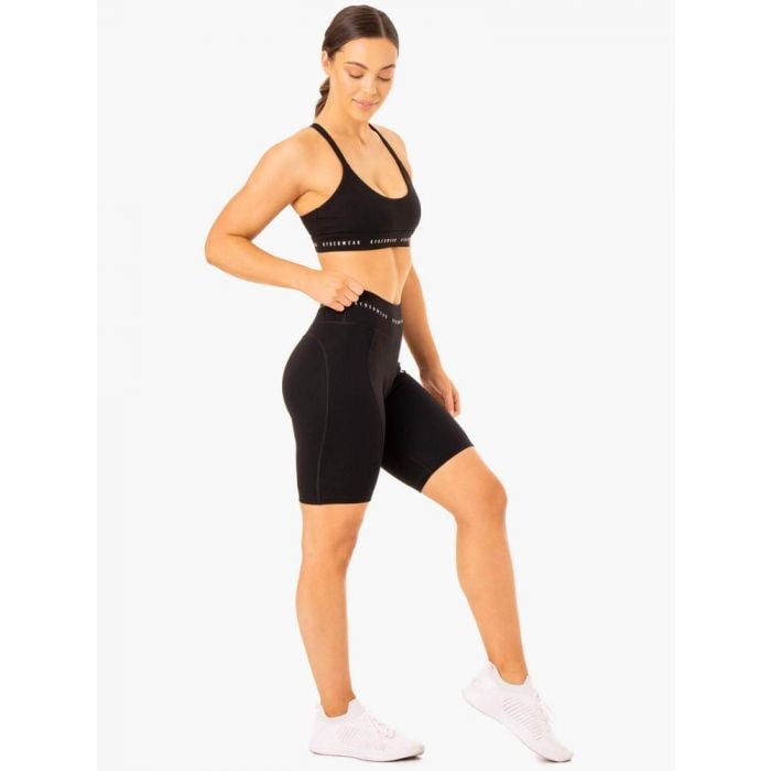 Biustonosz sportowy Reflex Cross Over Black - Ryderwear XL