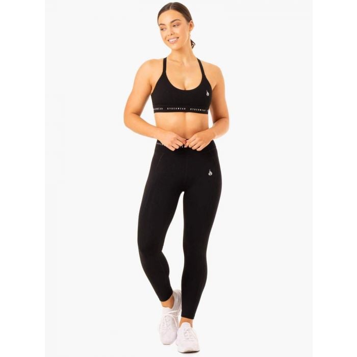 Biustonosz sportowy Reflex Cross Over Black - Ryderwear XL