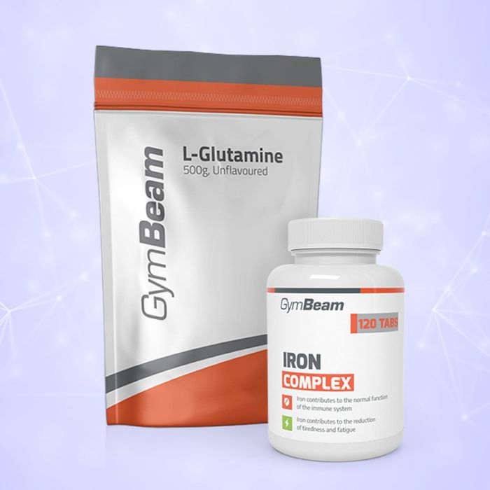 L-glutamina - GymBeam 500 g - bez smaku - 01