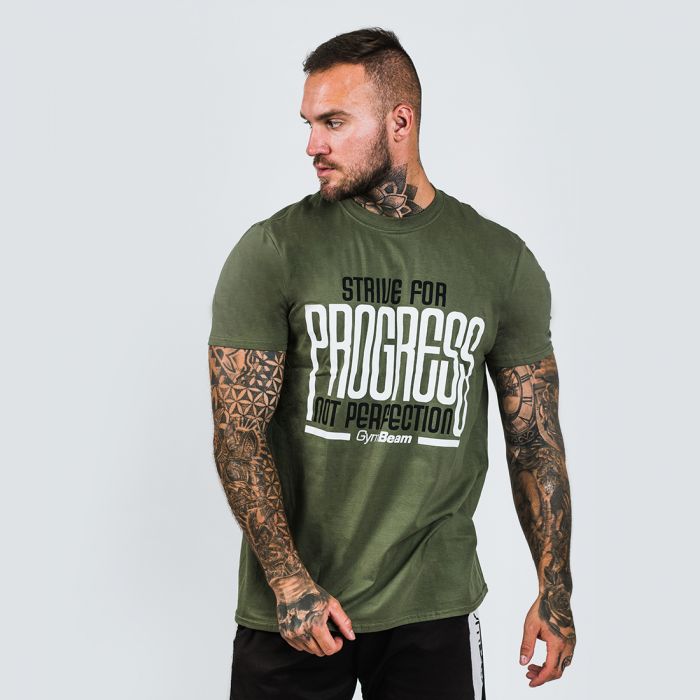 Męska koszulka Military Green - GymBeam