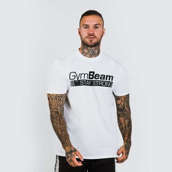 Koszulka Stay Strong White - Gymbeam