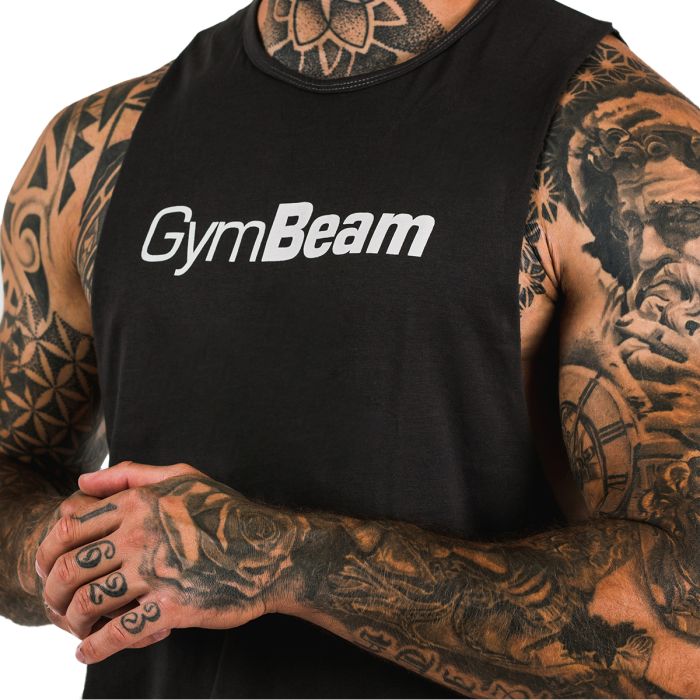 Podkoszulek Cut Off Black - GymBeam L