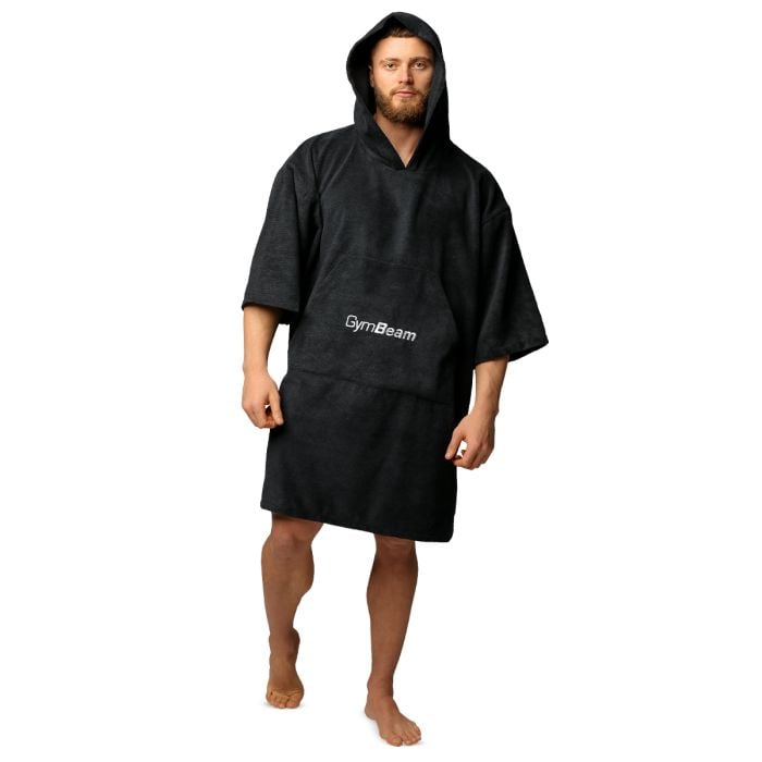 Ręcznik Terry Poncho Black - GymBeam pojedynczy wariant