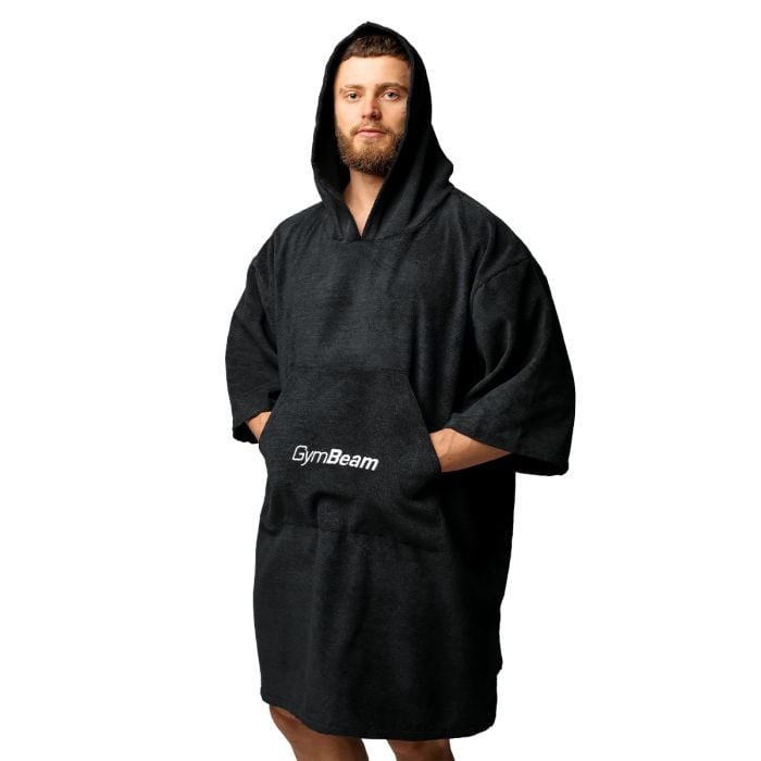 Ręcznik Terry Poncho Black - GymBeam pojedynczy wariant