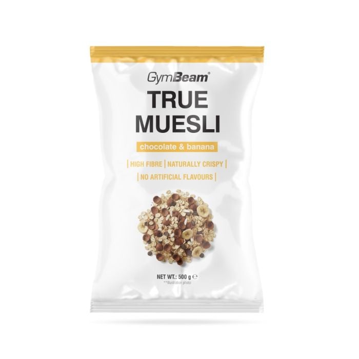 True Muesli - GymBeam 500 g - czekolada banan