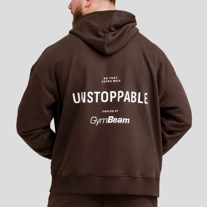 Bluza z kapturem Unstoppable Brown - GymBeam XL