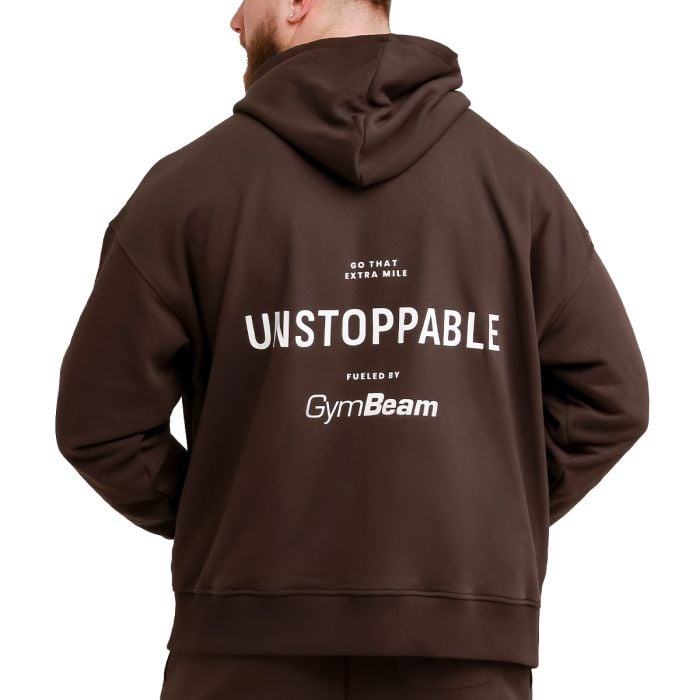 Bluza z kapturem Unstoppable Brown - GymBeam XL