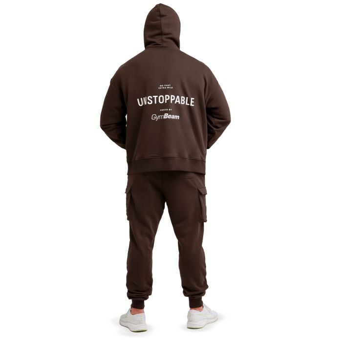 Bluza z kapturem Unstoppable Brown - GymBeam XL