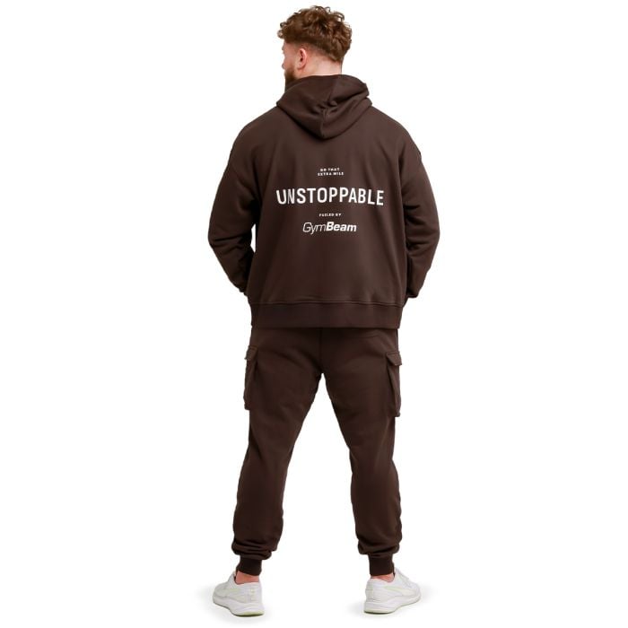 Bluza z kapturem Unstoppable Brown - GymBeam XL