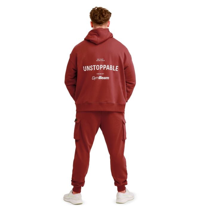 Bluza z kapturem Unstoppable Red - GymBeam XXL