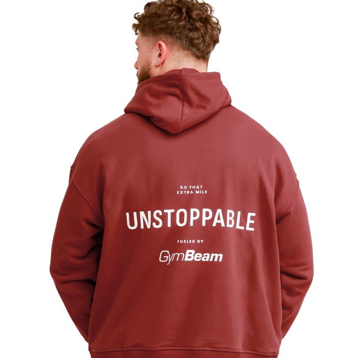 Bluza z kapturem Unstoppable Red - GymBeam XXL