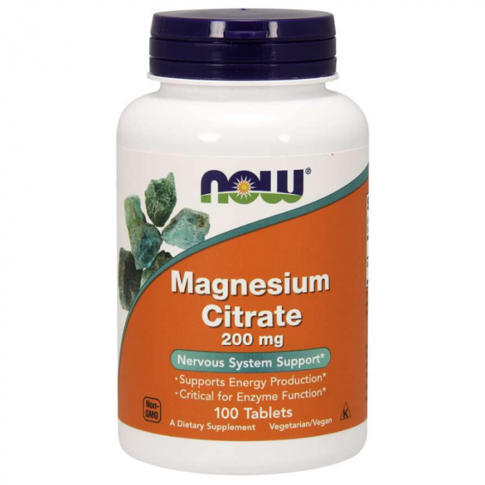 Cytrynian Magnezu 200 mg - NOW Foods