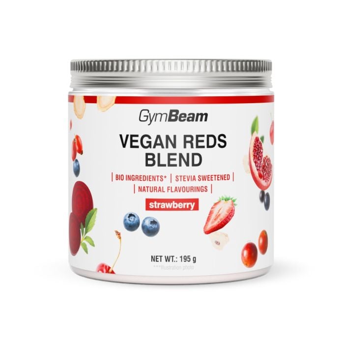 Vegan Reds Blend - GymBeam 195 g - truskawka