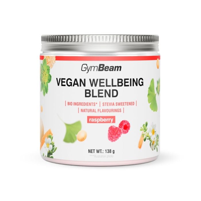 Vegan Wellbeing Blend - GymBeam 138 g - malina