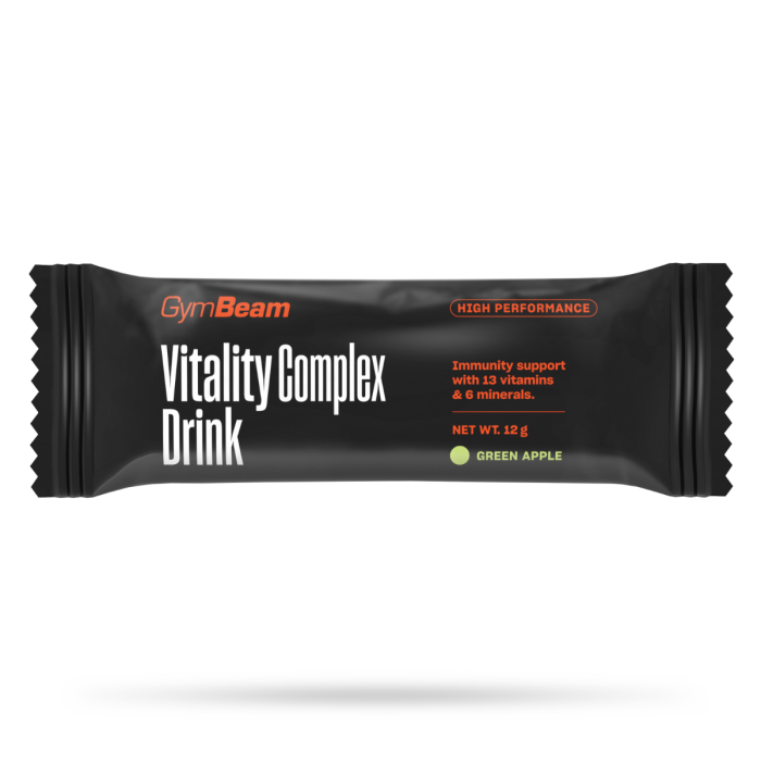 Vitality Complex Drink Saszetka - GymBeam 12 g - zielone jabłko