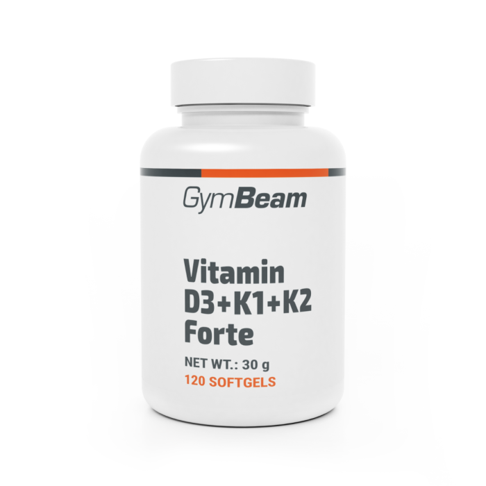 Witamina D3+K1+K2 Forte - GymBeam 120 kaps