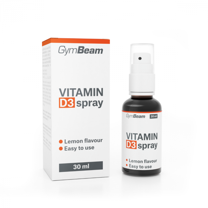 Witamina D3 w sprayu 1000 IU - GymBeam 30 ml - cytrynowy