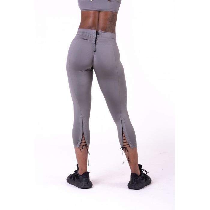 Legginsy Damskie Sznurowane Metaliczne - NEBBIA L