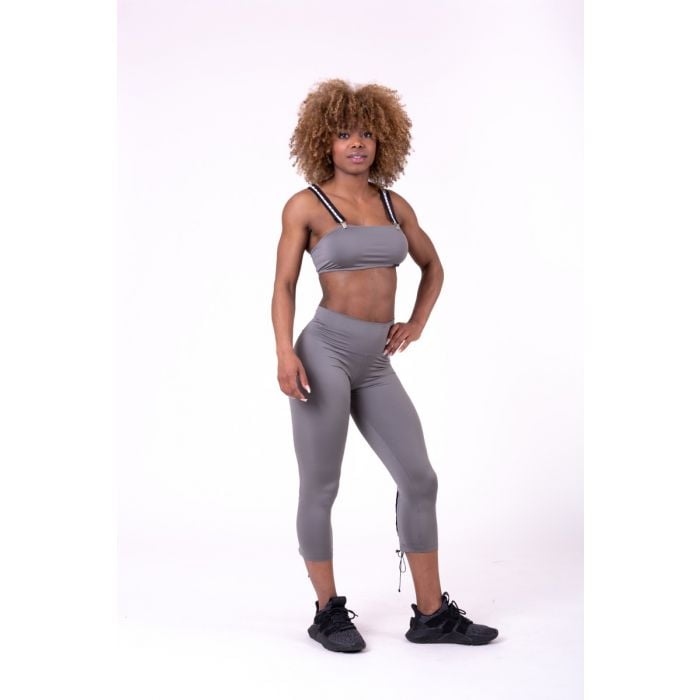 Legginsy Damskie Sznurowane Metaliczne - NEBBIA L
