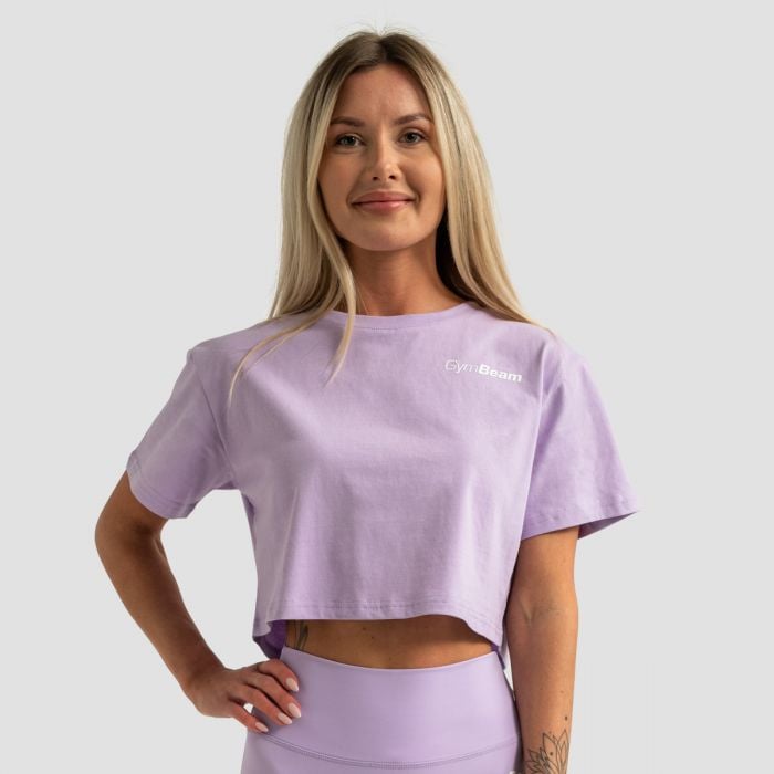 Damska koszulka Cropped Limitless Lavender - GymBeam