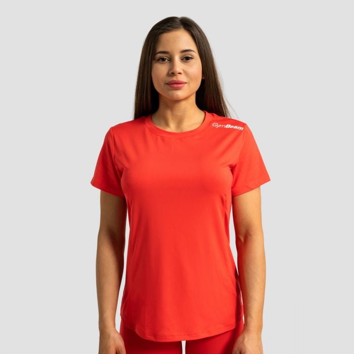 Damska koszulka sportowa Limitless Hot Red - GymBeam