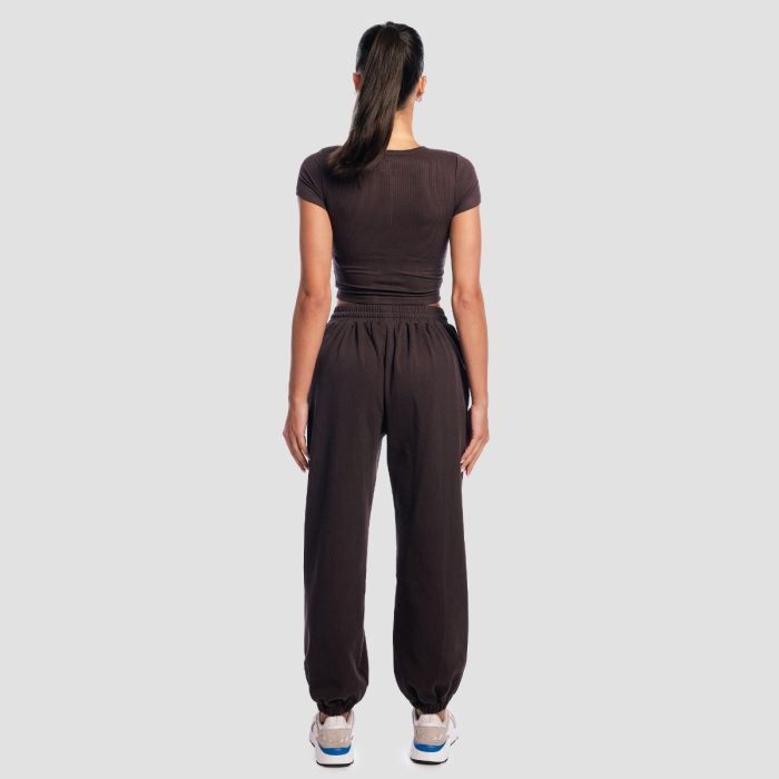 Koszulka damska Aura Cropped Tee Brown - GymBeam M