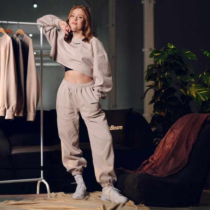 Damskie spodnie dresowe Aura Grey - GymBeam M