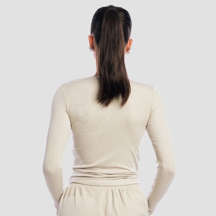 Damska koszulka z długim rękawem Aura Grey - GymBeam L