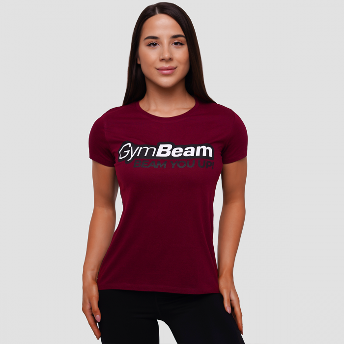 Damska koszulka Beam Burgundy - GymBeam M