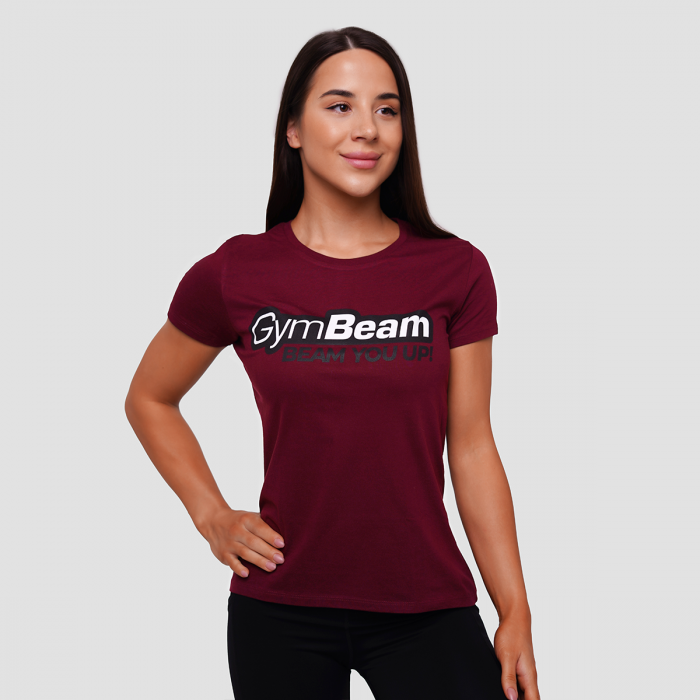 Damska koszulka Beam Burgundy - GymBeam