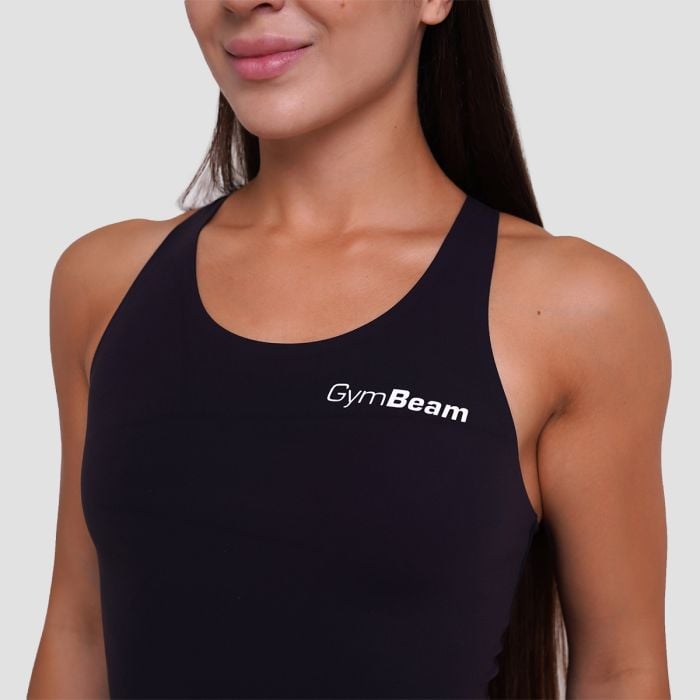 Damski Top Sportowy BEAT Black - GymBeam S