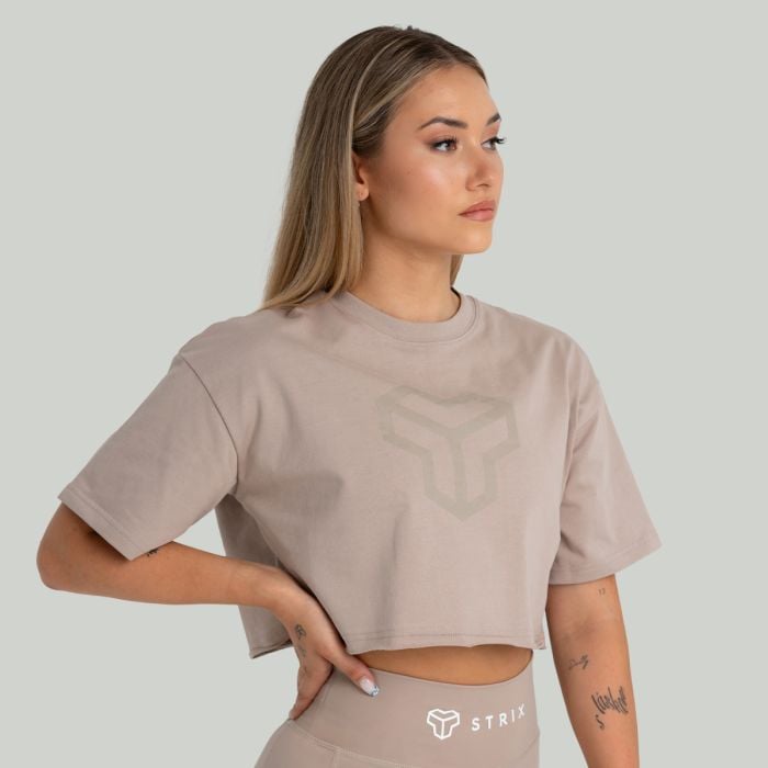 Crop Top damski Taupe - STRIX XL