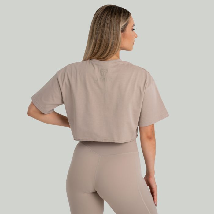 Crop Top damski Taupe - STRIX XL