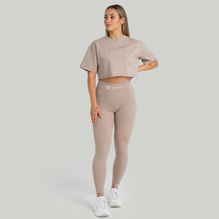 Crop Top damski Taupe - STRIX XL