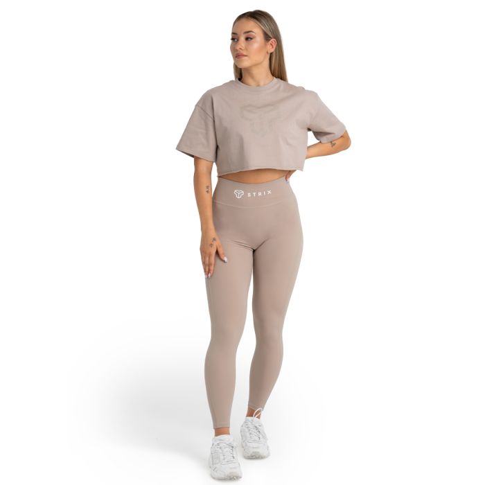 Crop Top damski Taupe - STRIX XL