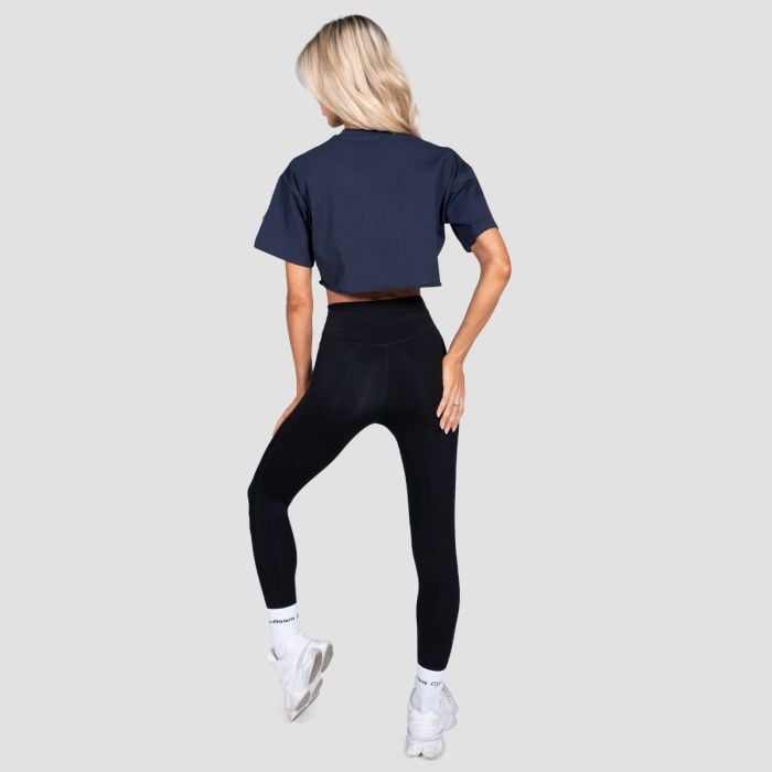 Damska koszulka Earned Cropped Midnight - GymBeam L