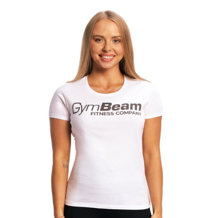 Damski T-shirt Fitness White - GymBeam L