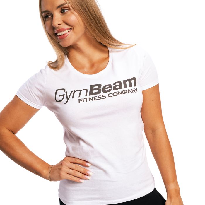 Damski T-shirt Fitness White - GymBeam L