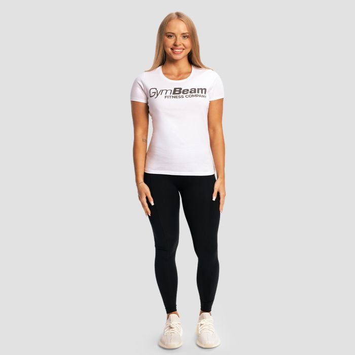 Damski T-shirt Fitness White - GymBeam L