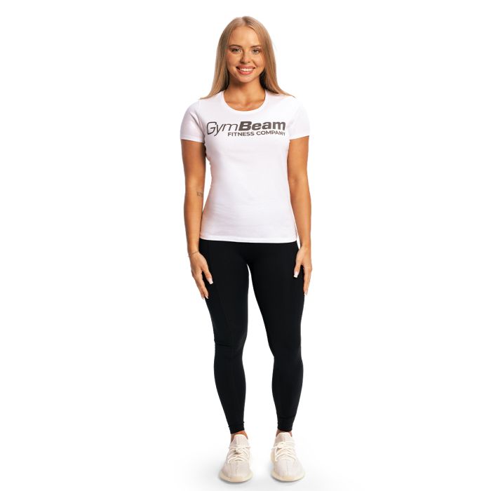 Damski T-shirt Fitness White - GymBeam L