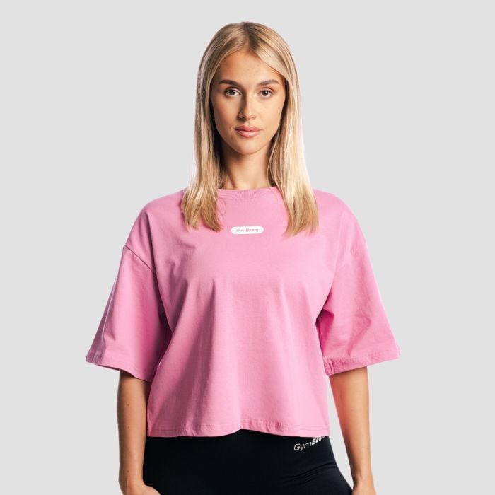 Damska koszulka Girls Club Boxy Pink - GymBeam M