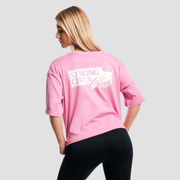Damska koszulka Girls Club Boxy Pink - GymBeam M
