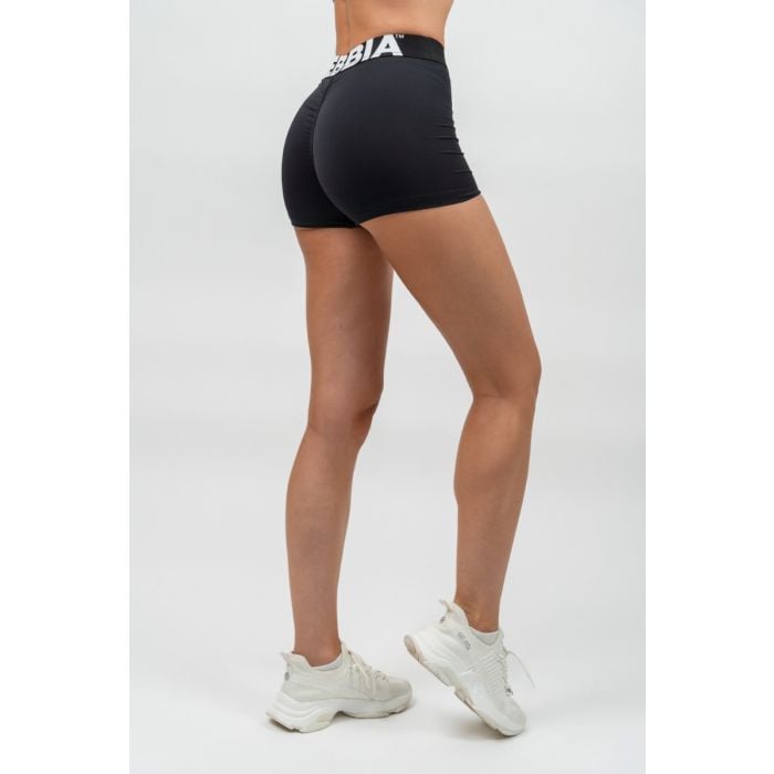 Damskie spodenki Glute Pump High Waisted Black - NEBBIA S